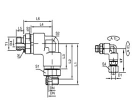 DG 208-R 90°滾珠軸承雙旋轉(zhuǎn)接頭、PARKER接頭、PARKER卡套接頭