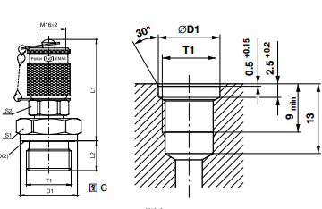 測(cè)壓接頭 EMA3 外螺紋測(cè)試點(diǎn)接頭 - 連接螺紋M16x2、PARKER卡套接頭、PARKER接頭